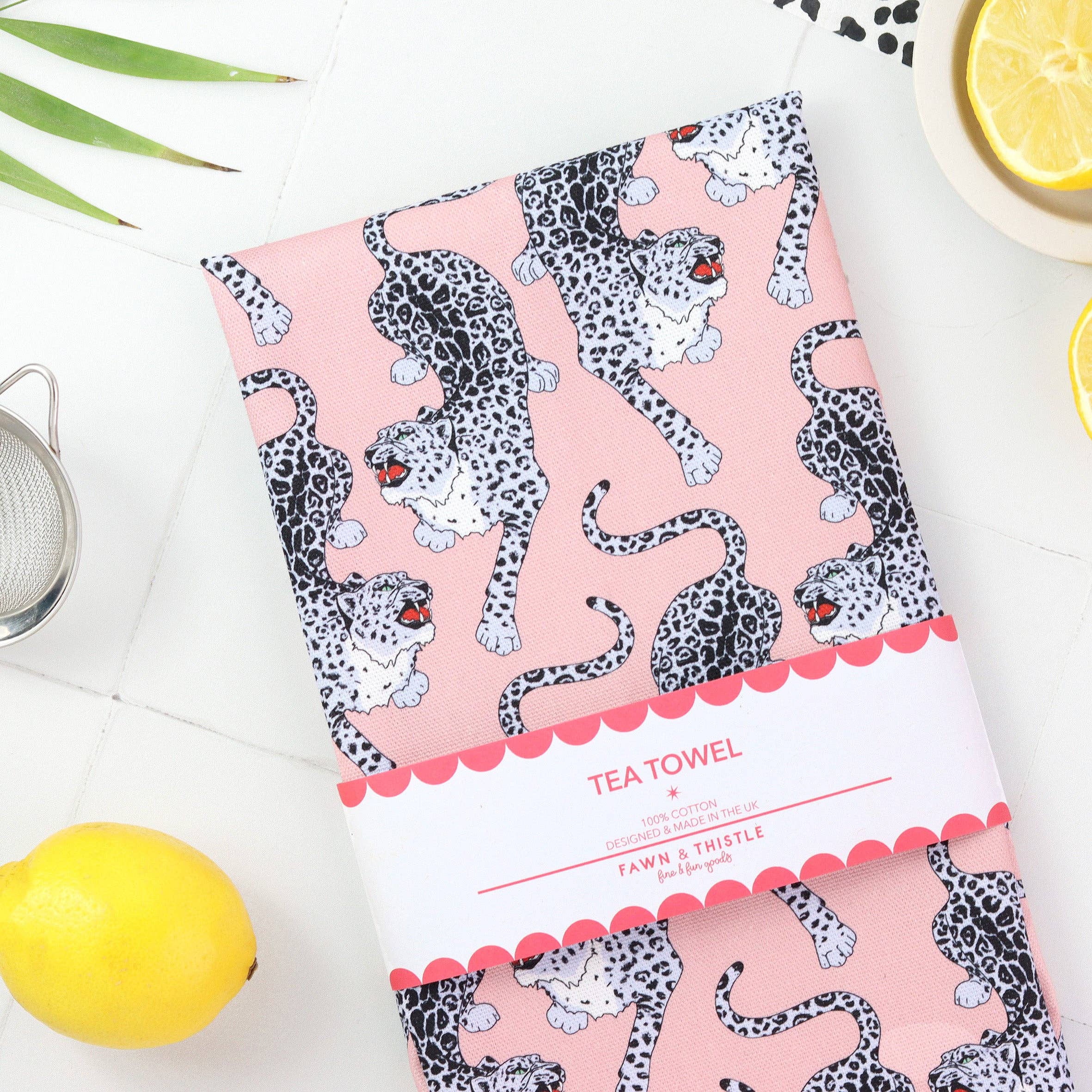 Prowling Leopard Print Tea Towel | 100% Cotton Dish Towel