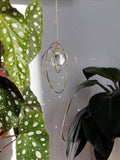 GALAXY • Brass and glass crystal suncatcher: 50cm