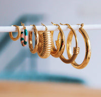Earrings wide gold