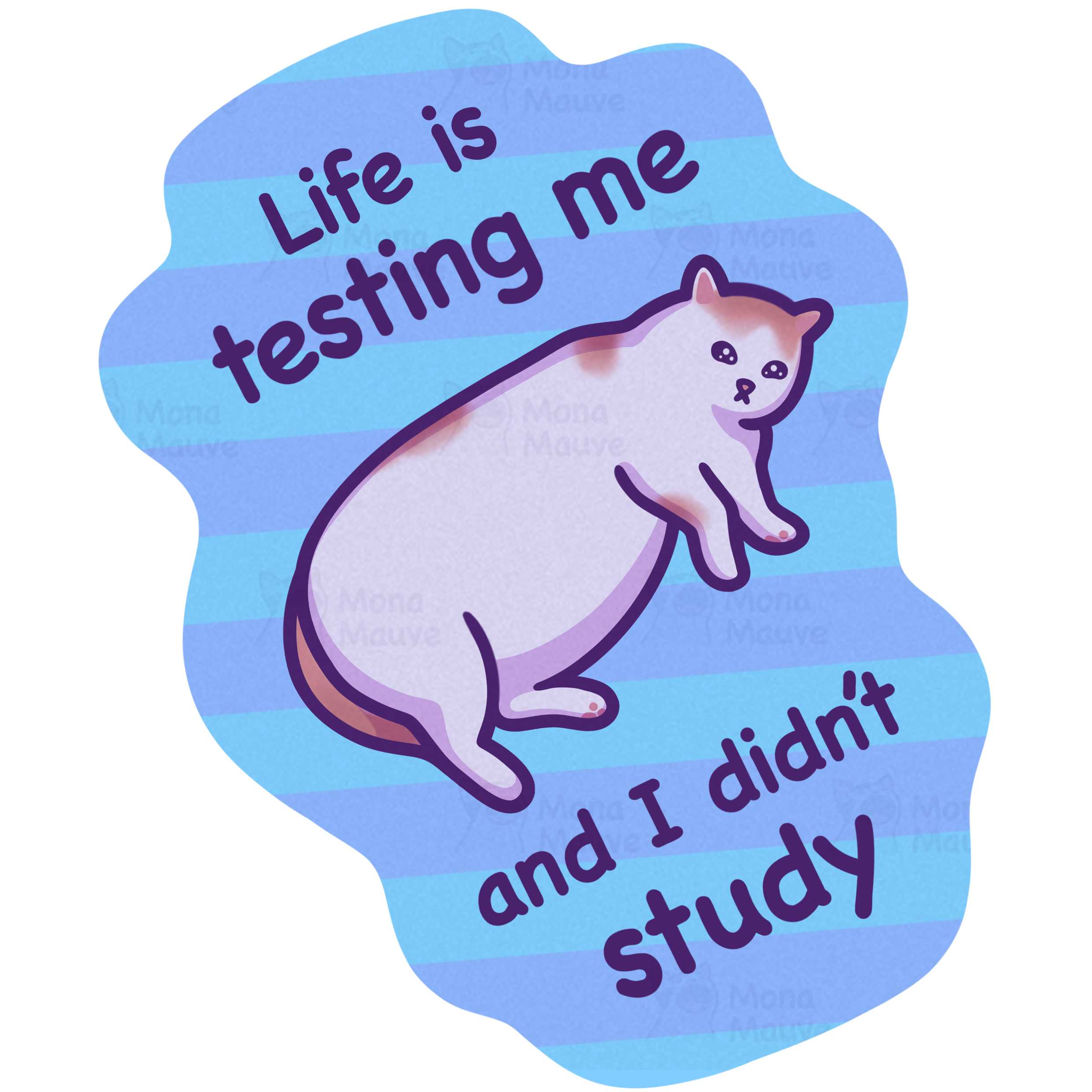 Life Is Testing Me | Funny Cat Meme Vinyl Sticker