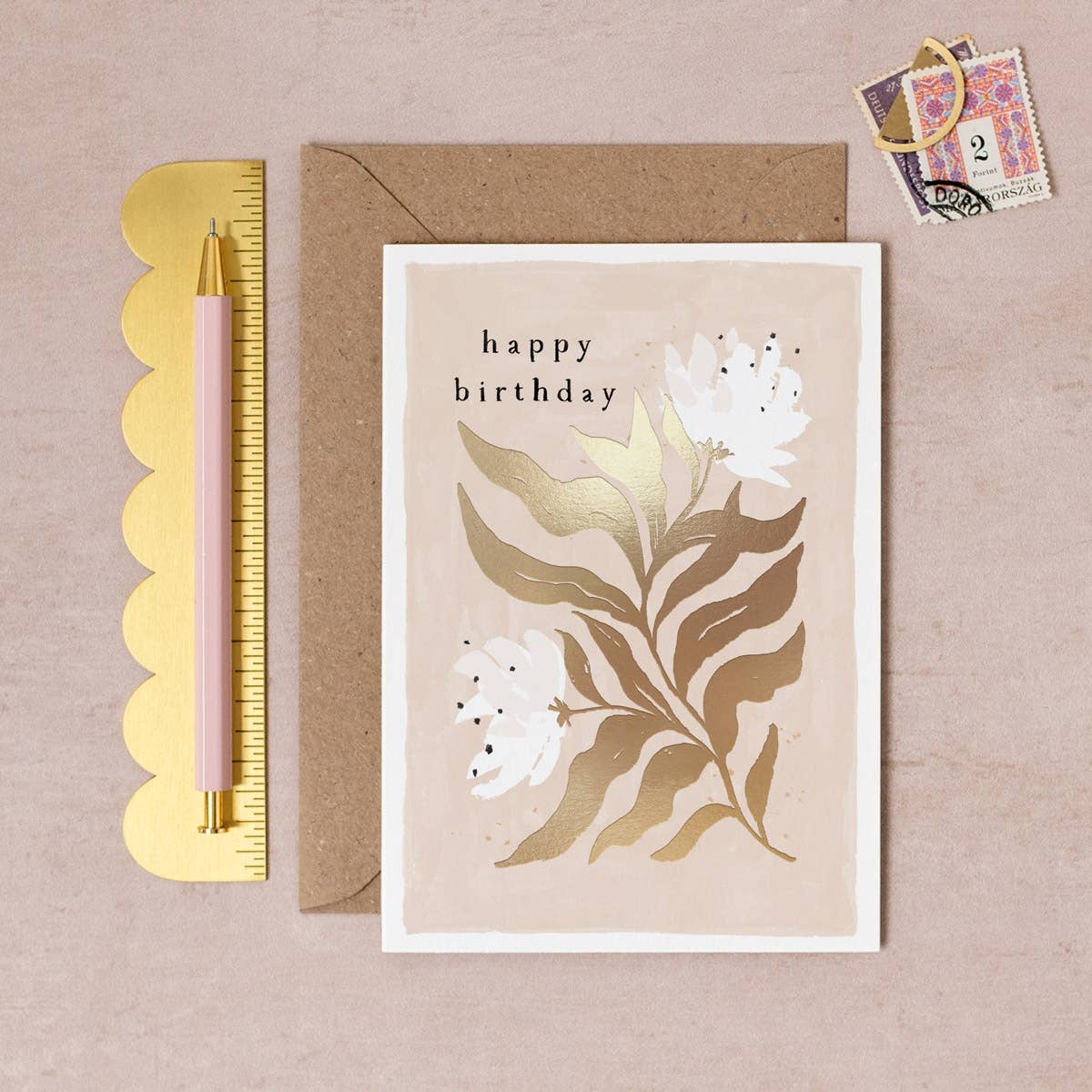 Card Serene Floral Birthday