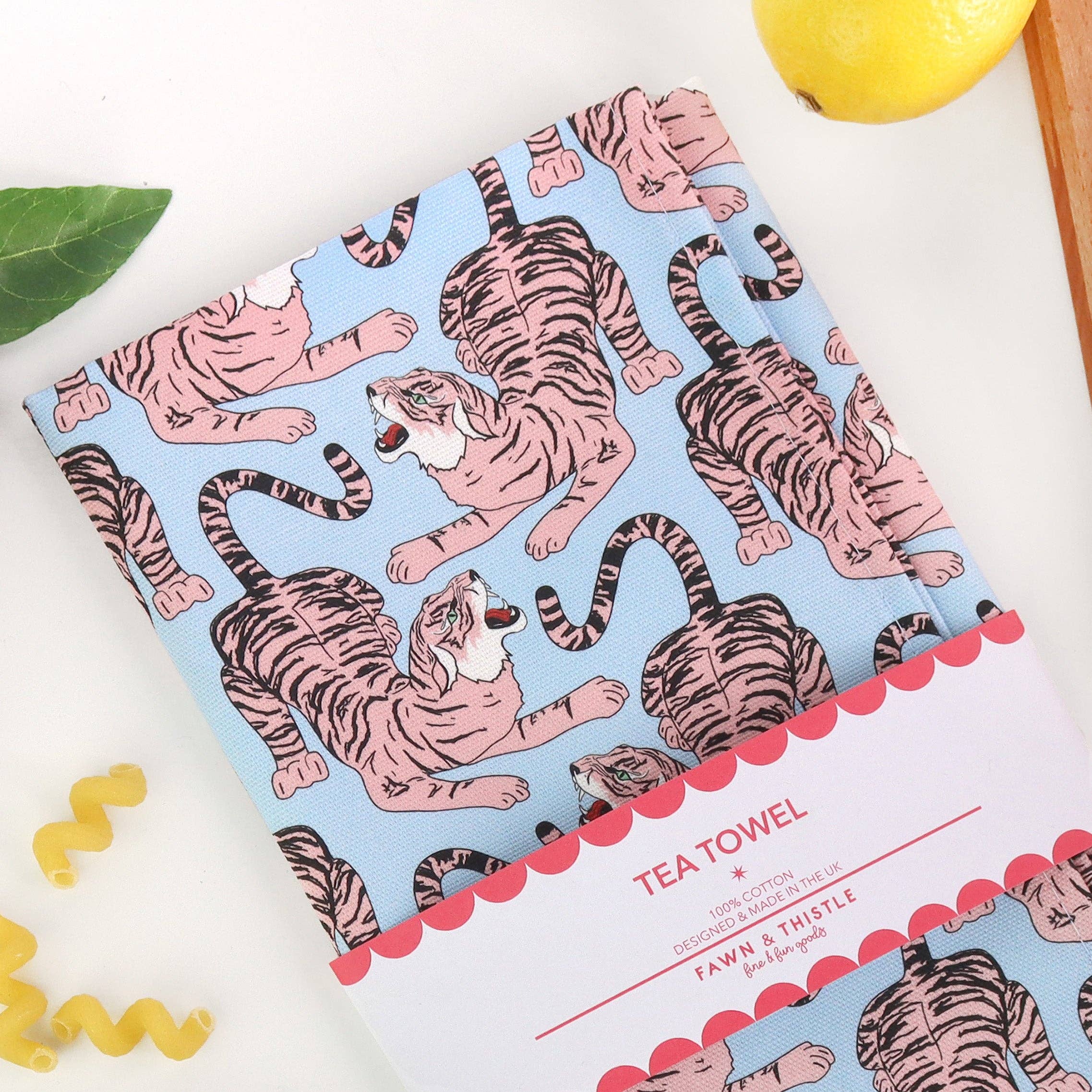 Growling Tiger Tea Towel | 100% Cotton Dish Towel