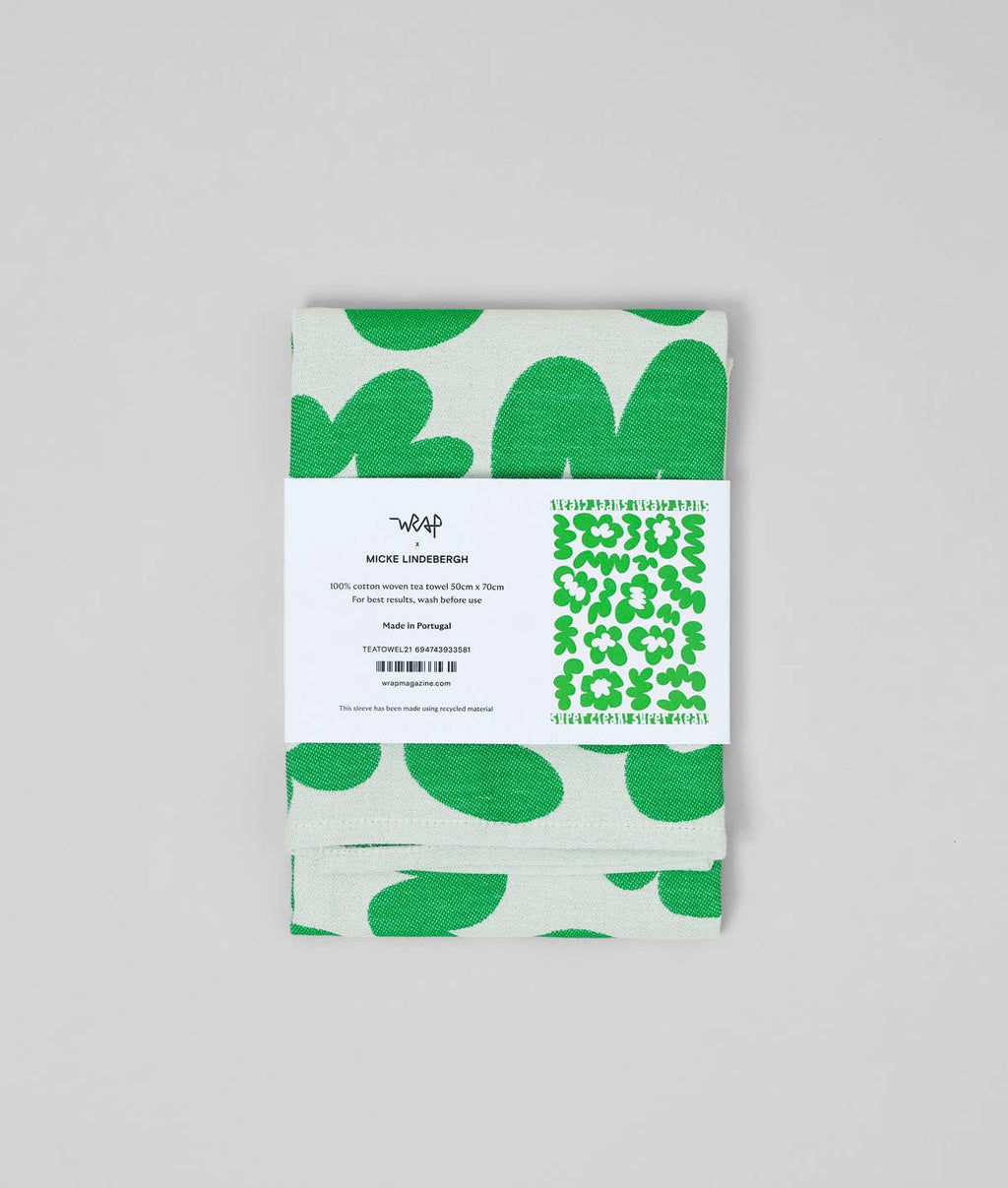 Tea Towel Super Clean Green
