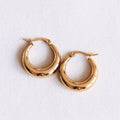 Earrings wide gold