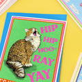 Hip Hip Hooray Cat Birthday Card |