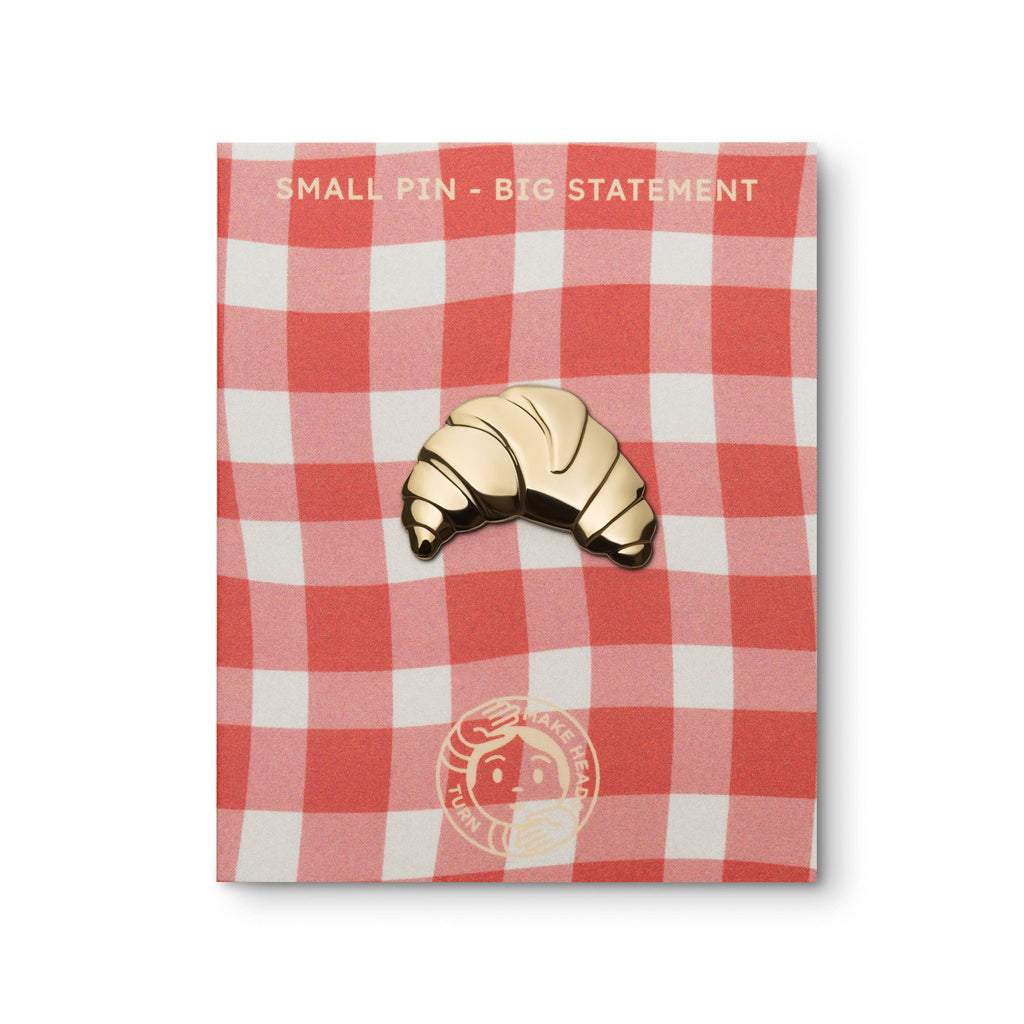 Golden Metal Pin "Croissant"