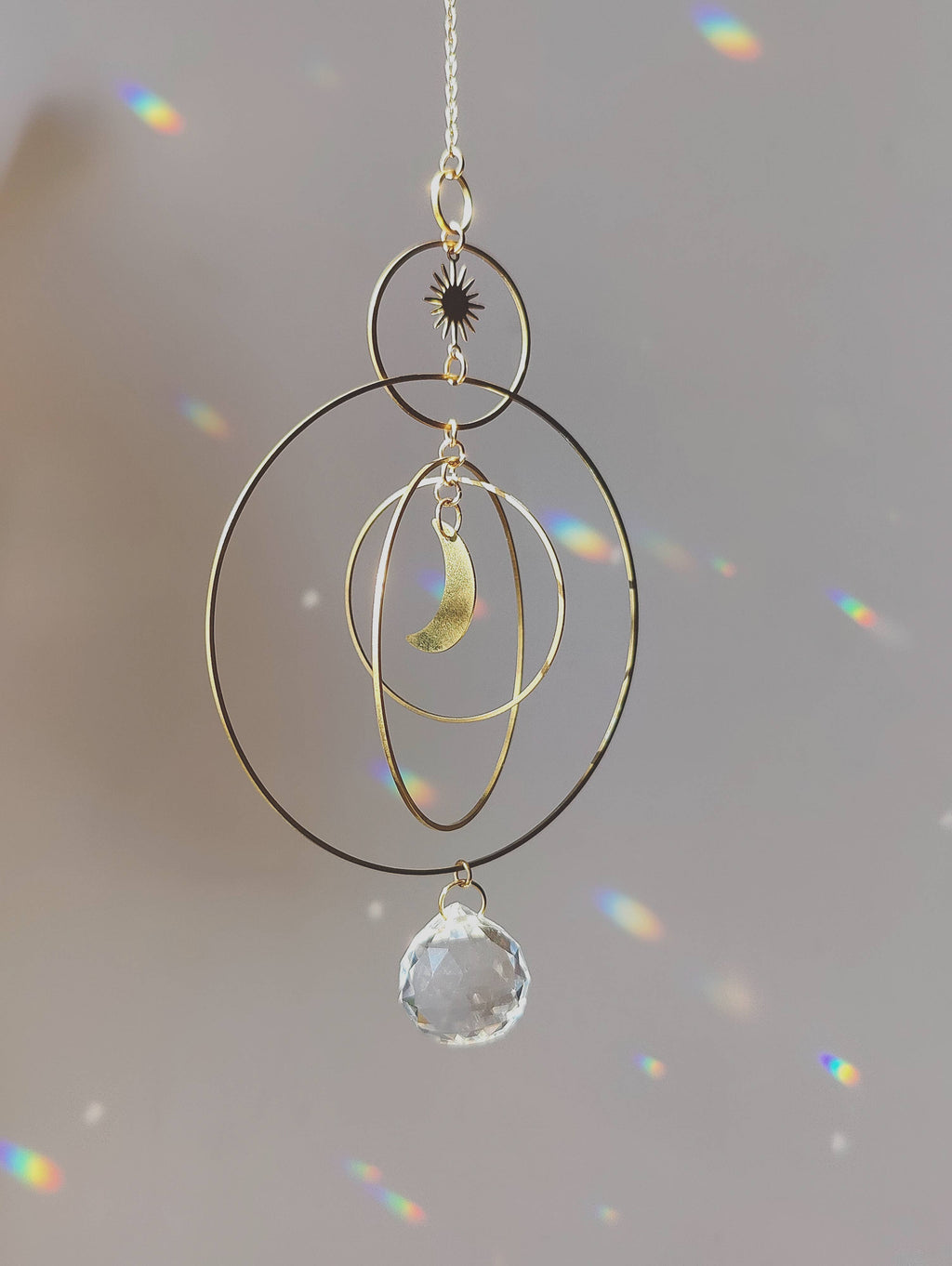 SERENA XL • Celestial suncatcher in brass and crystal