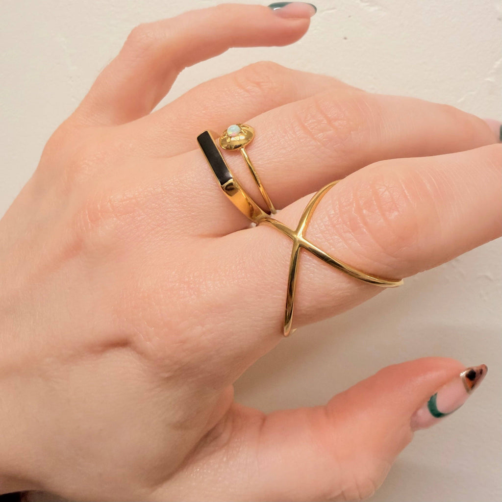 Everyday Adjustable Cross Ring