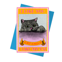 I Like You Cat Card | Funny Cat Card | Valentine's Day