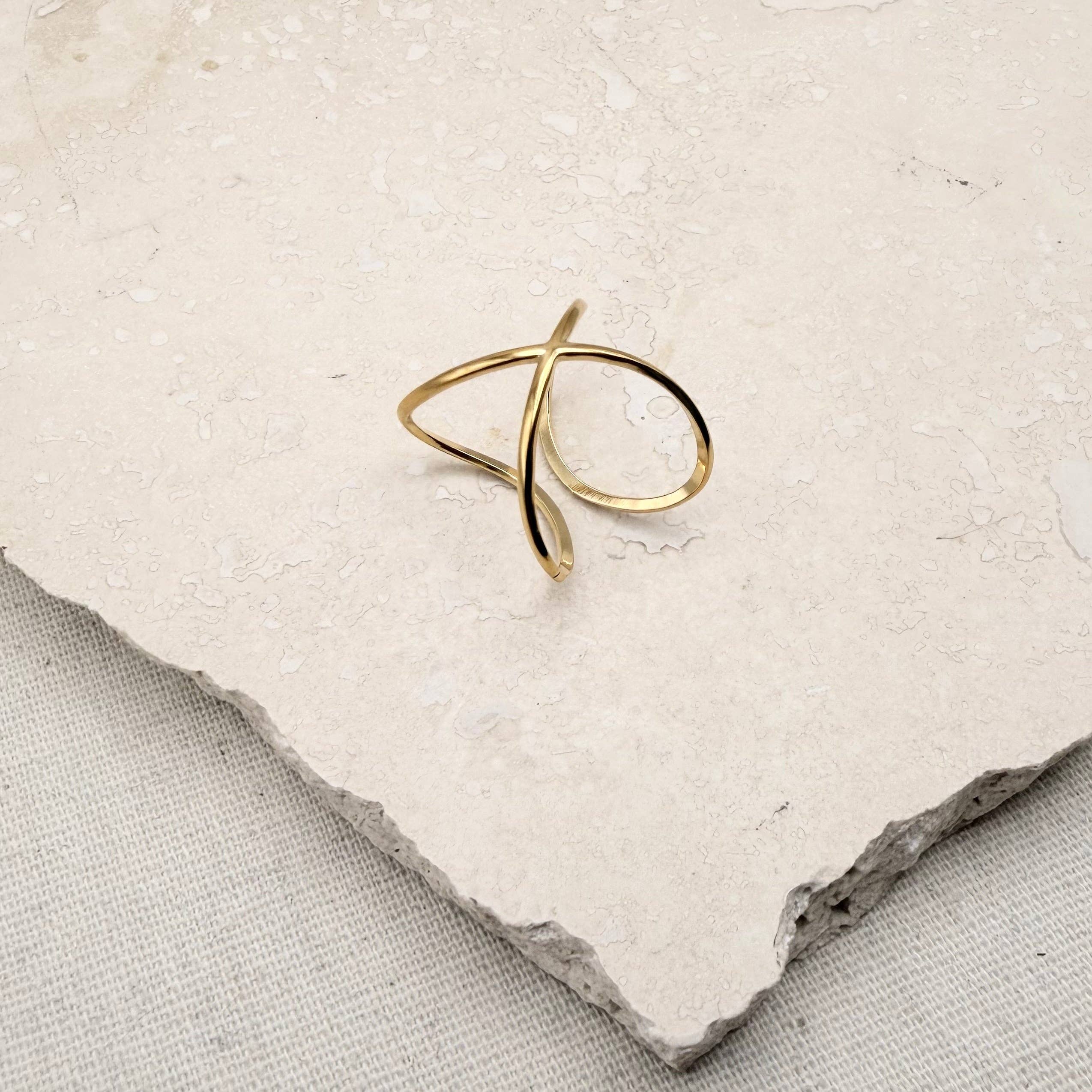 Everyday Adjustable Cross Ring