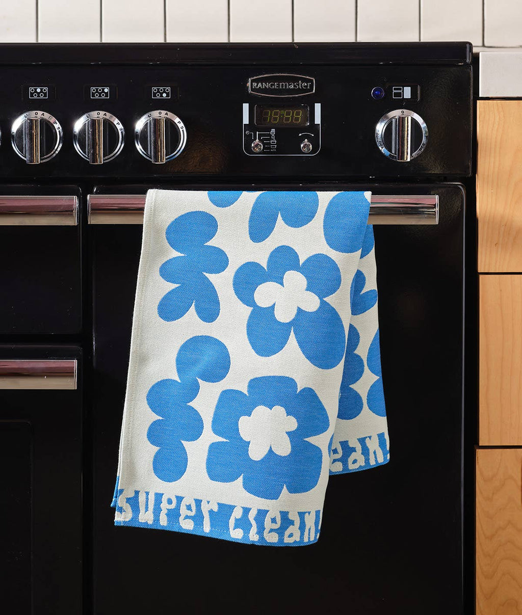 Tea Towel Super Clean Blue