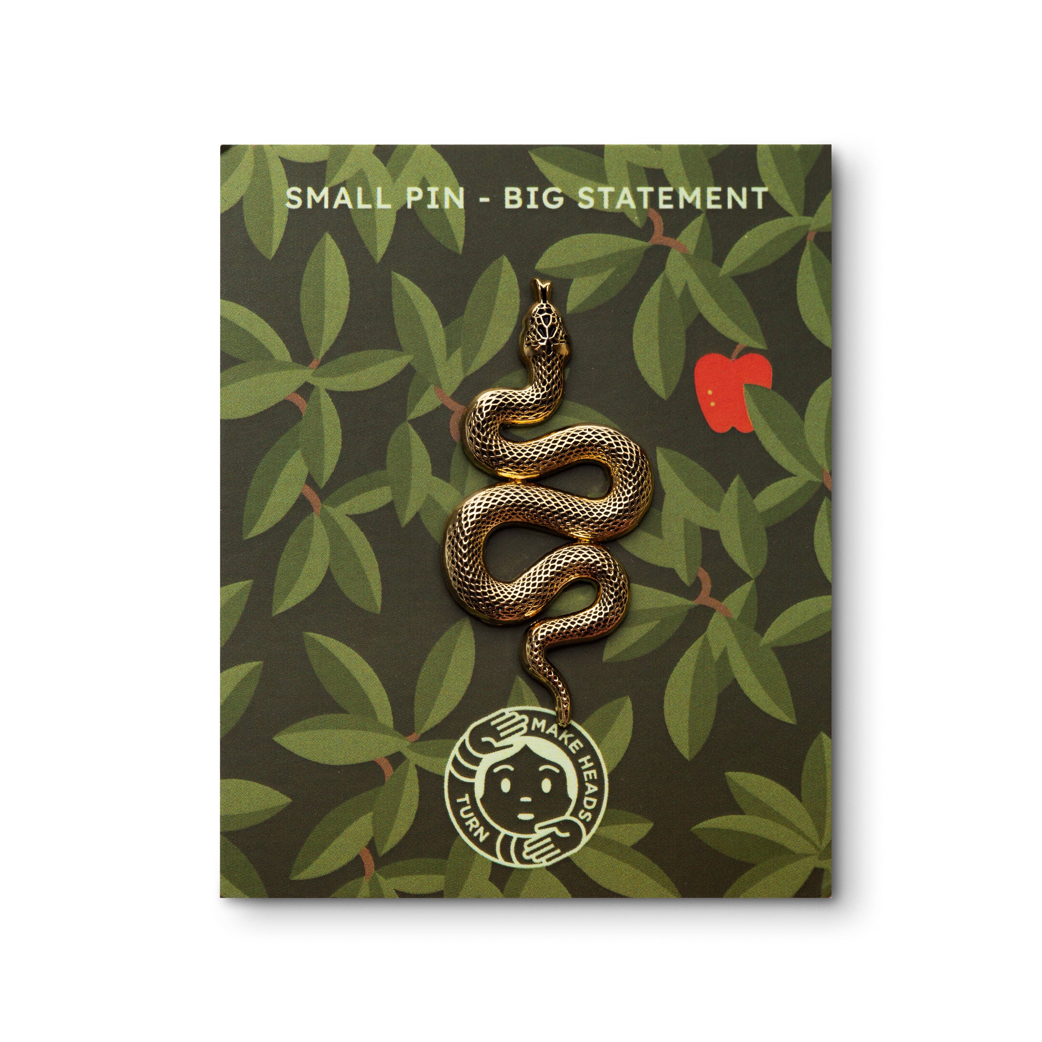 Golden Metal Pin "Snake"