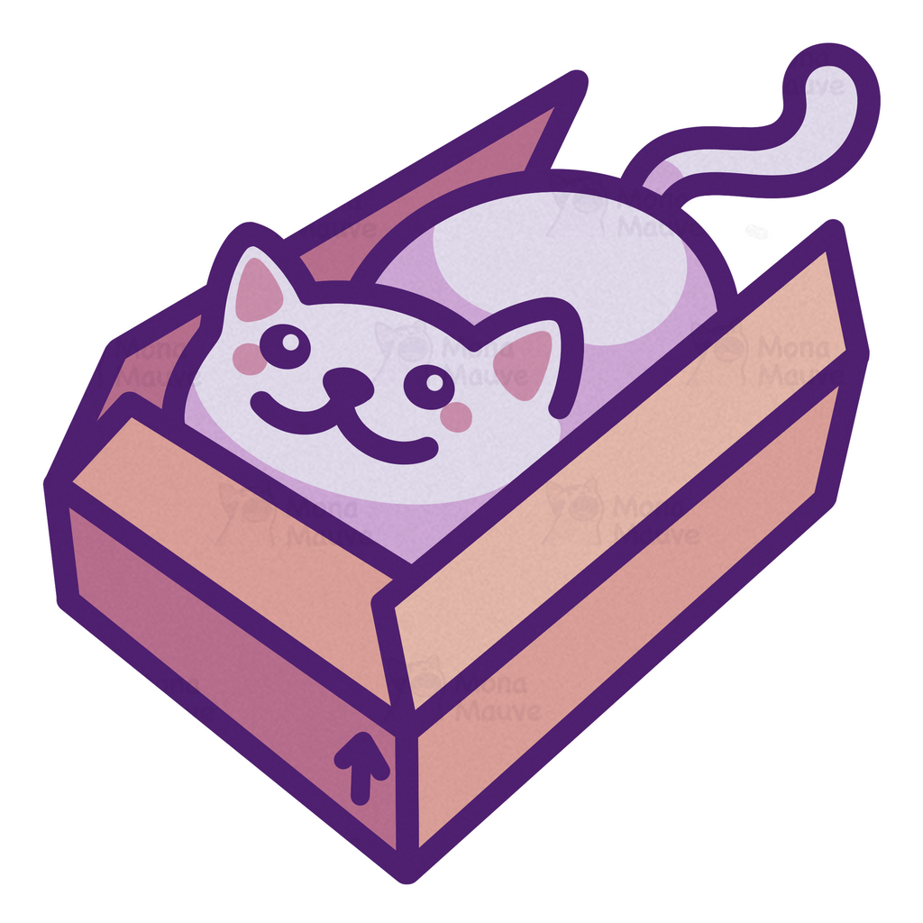 Cat in a Box Vinyl Sticker