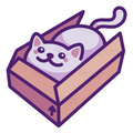 Cat in a Box Vinyl Sticker
