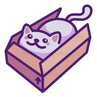 Cat in a Box Vinyl Sticker