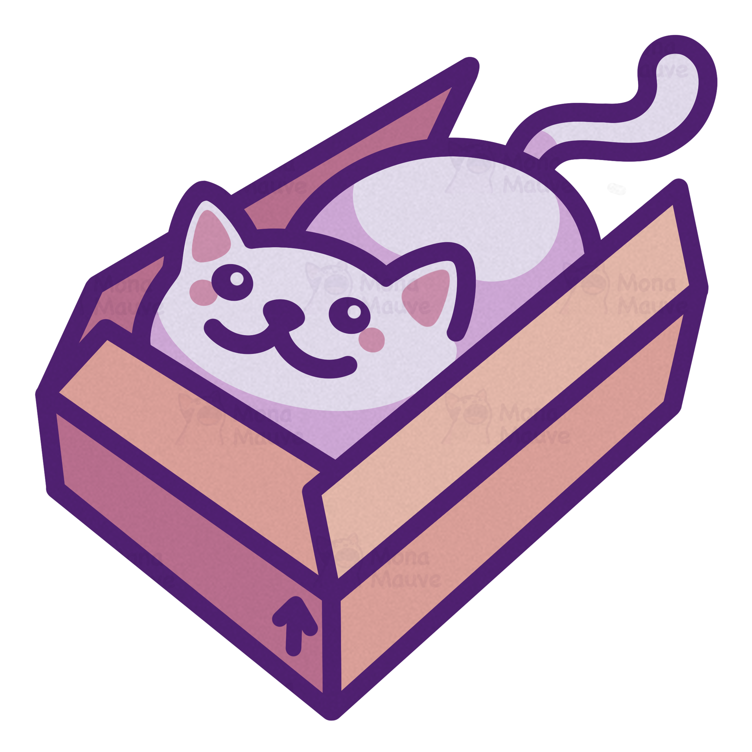 Cat in a Box Vinyl Sticker
