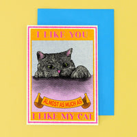 I Like You Cat Card | Funny Cat Card | Valentine's Day
