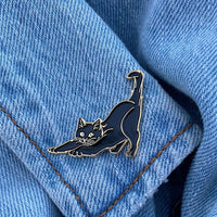 Enamel Pin "Stretching Cat"