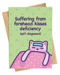 Forehead Kisses Deficiency | Cute Cat Card