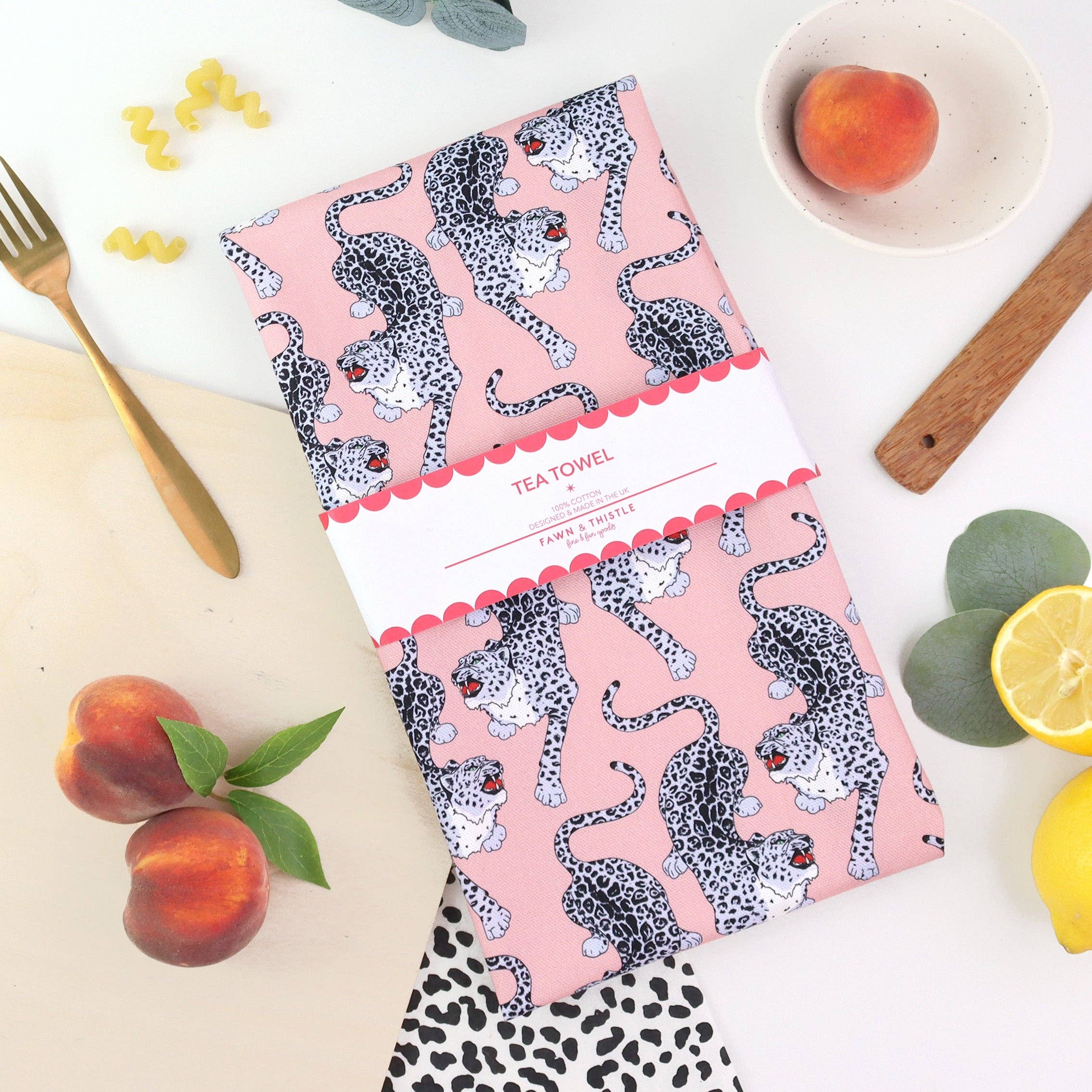 Prowling Leopard Print Tea Towel | 100% Cotton Dish Towel