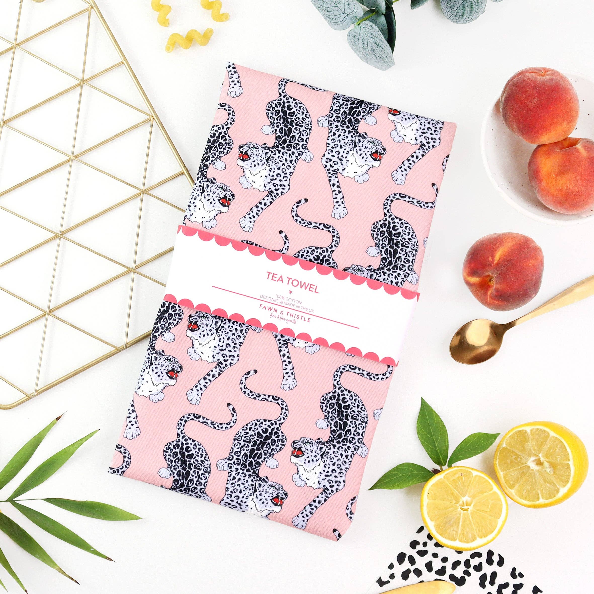 Prowling Leopard Print Tea Towel | 100% Cotton Dish Towel