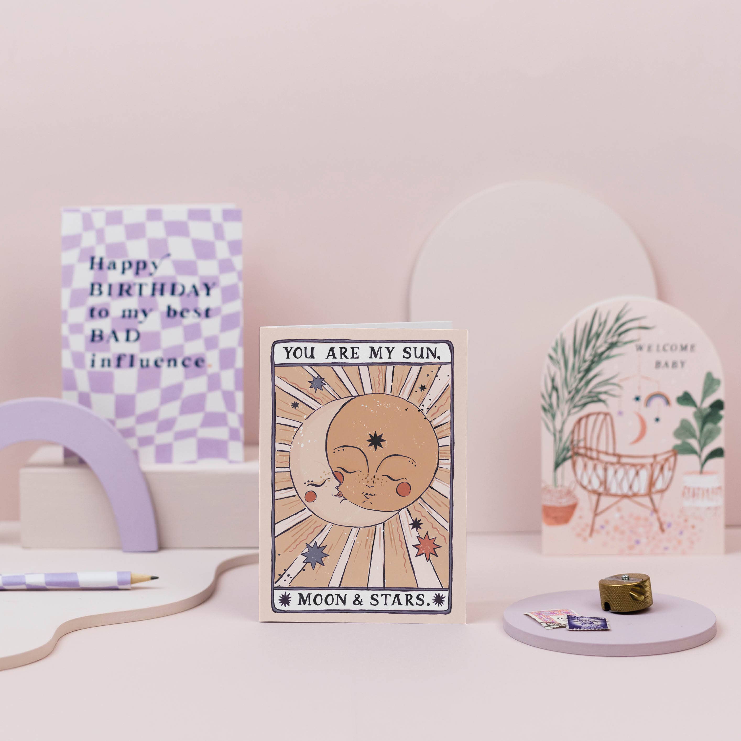 Card Sun, Moon & Stars