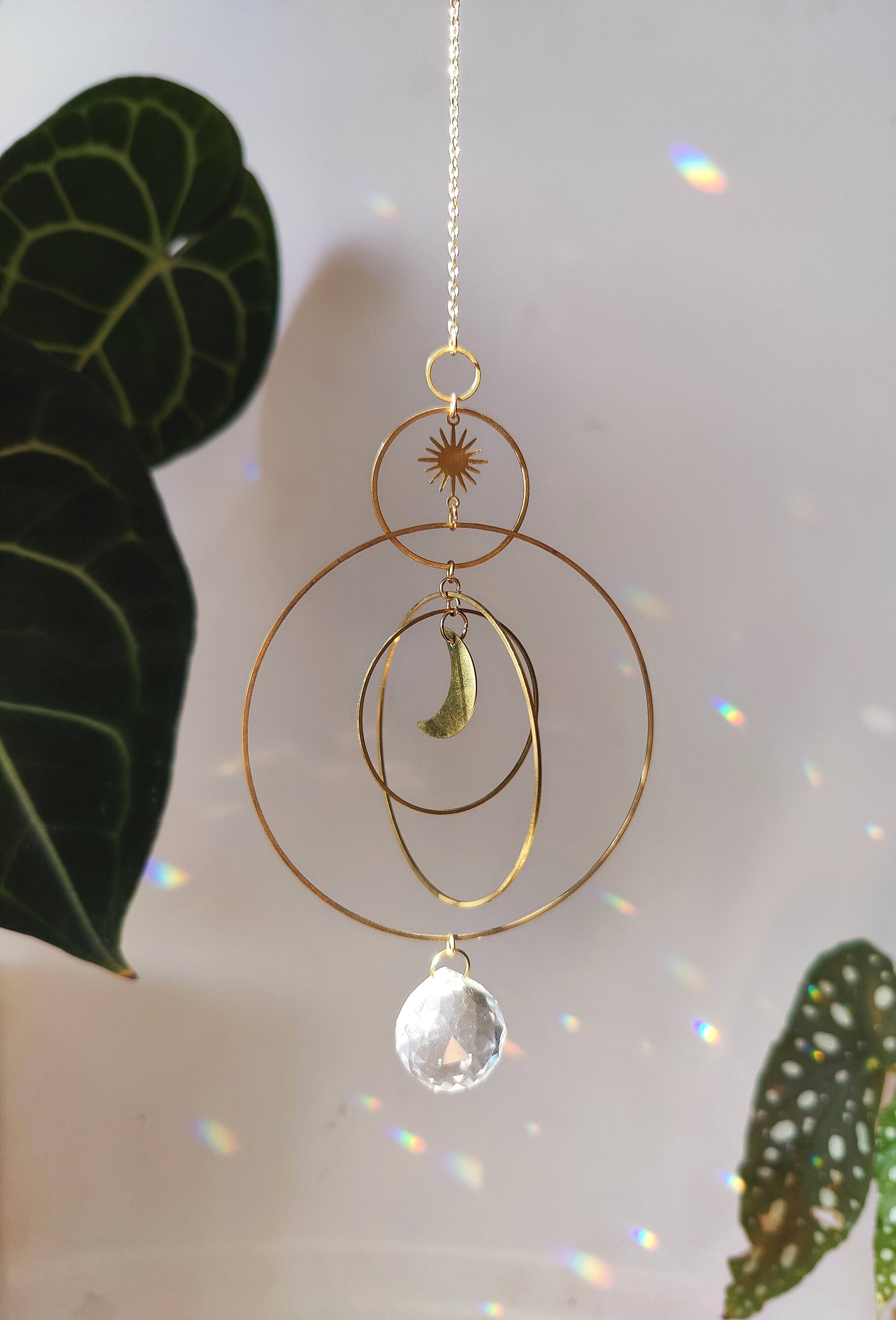 SERENA XL • Celestial suncatcher in brass and crystal
