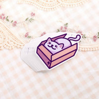 Cat in a Box Vinyl Sticker