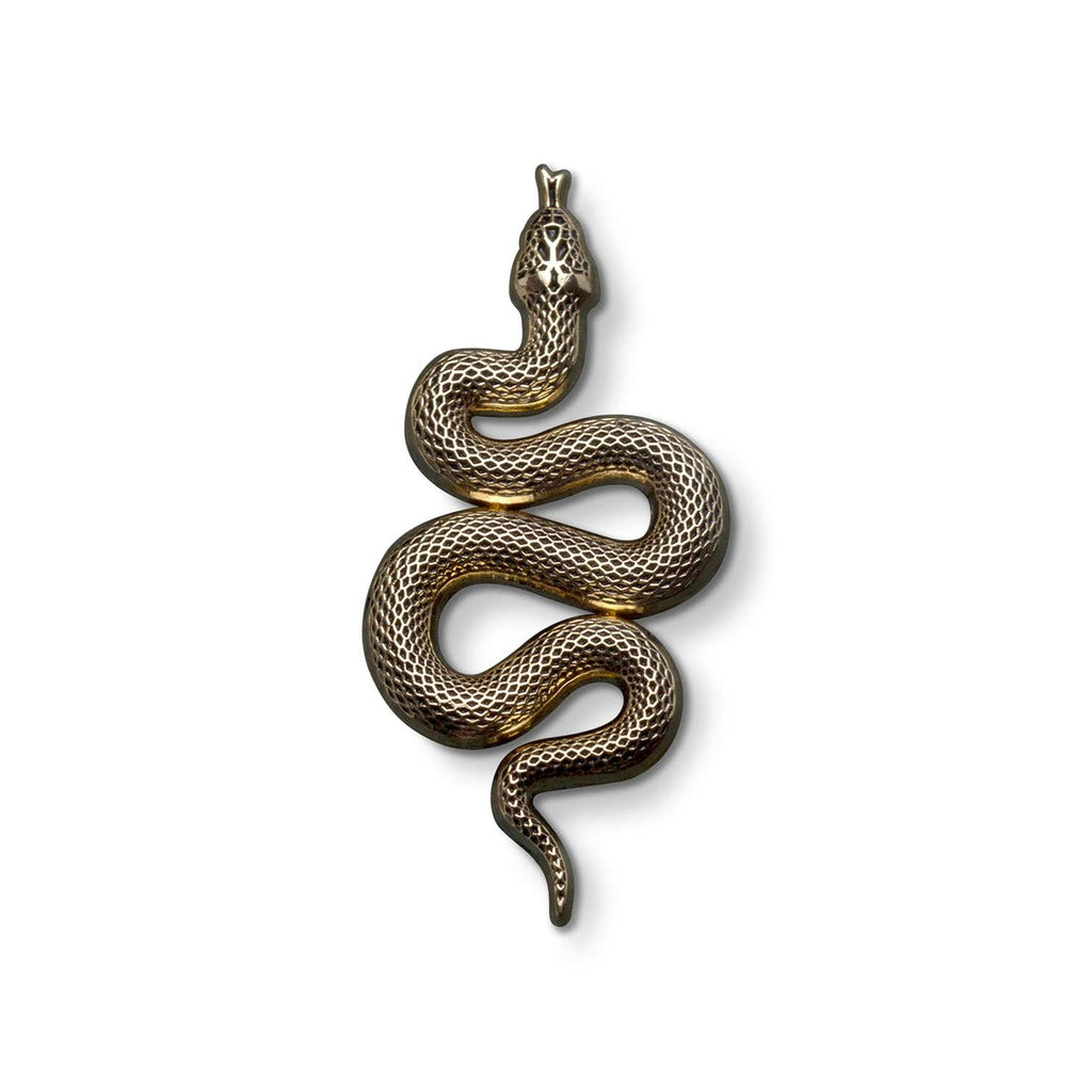 Golden Metal Pin "Snake"