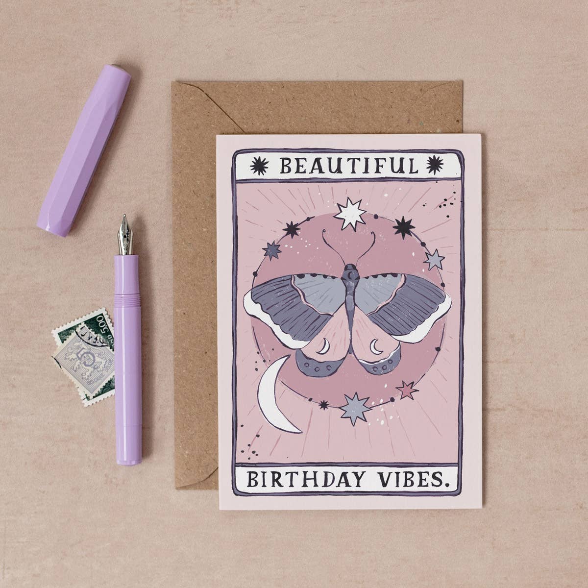 Card Moth Birthday Vibes