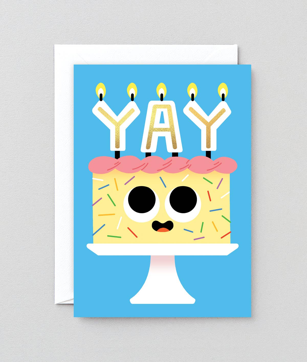 YAY Birthday Cake Greetings Card