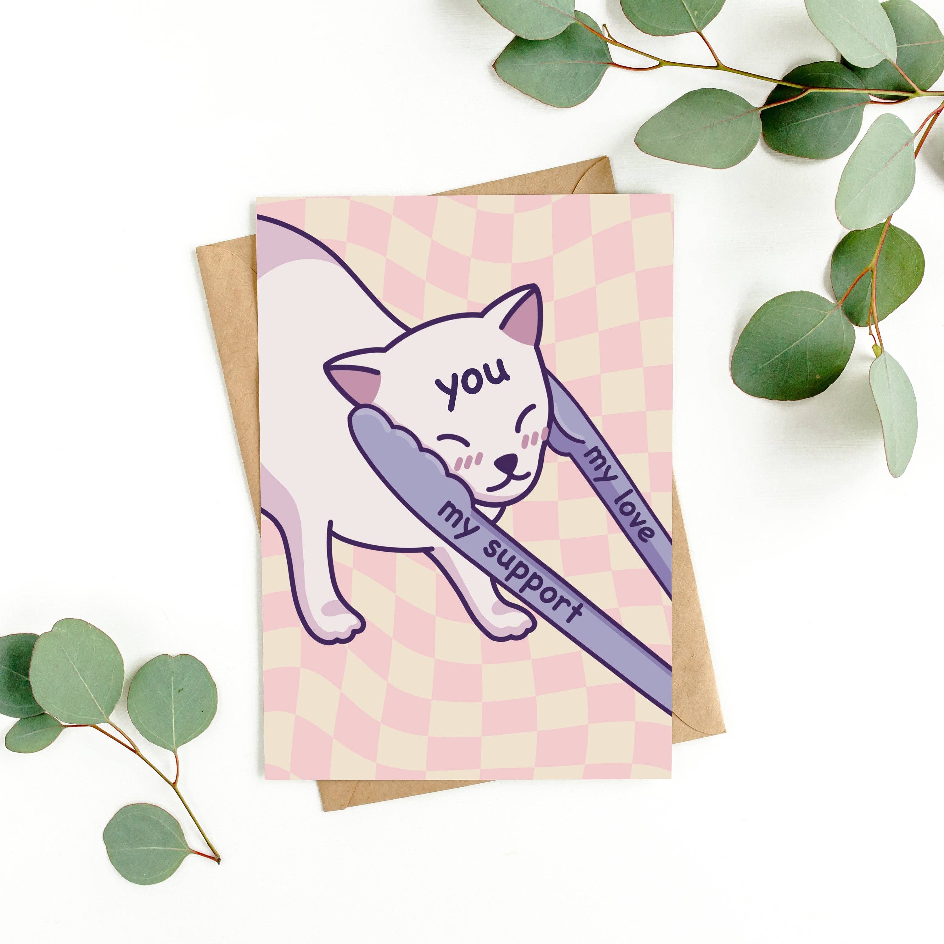Love & Support Cat Card