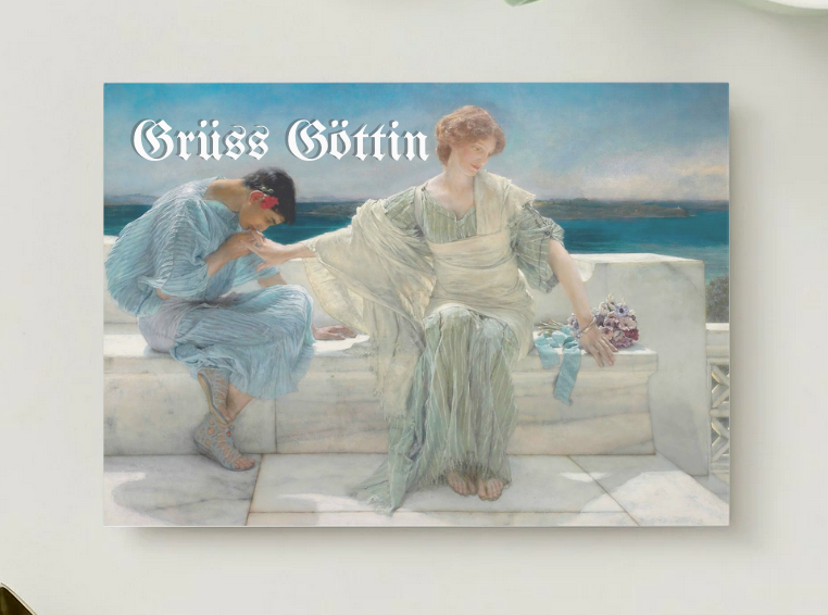 Postkarte Grüss Göttin
