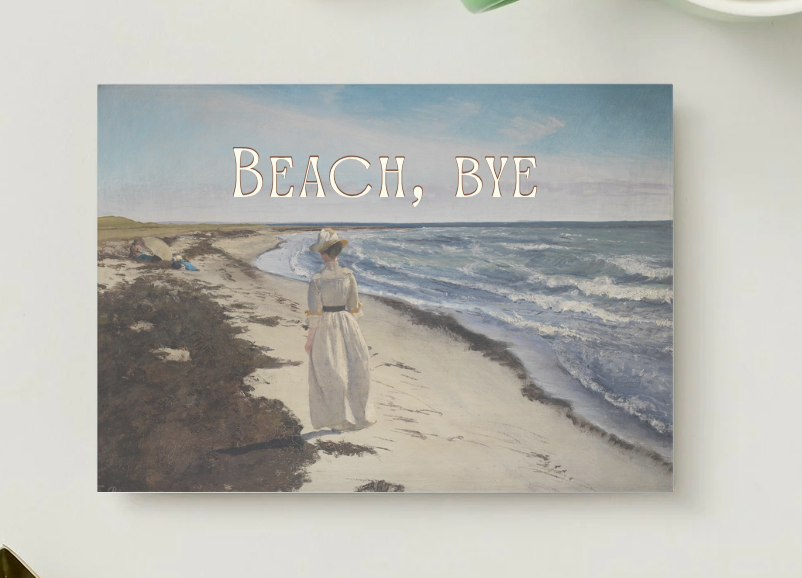 Postkarte Beach Bye