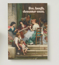 Postkarte Live, Laugh, Decenter Men