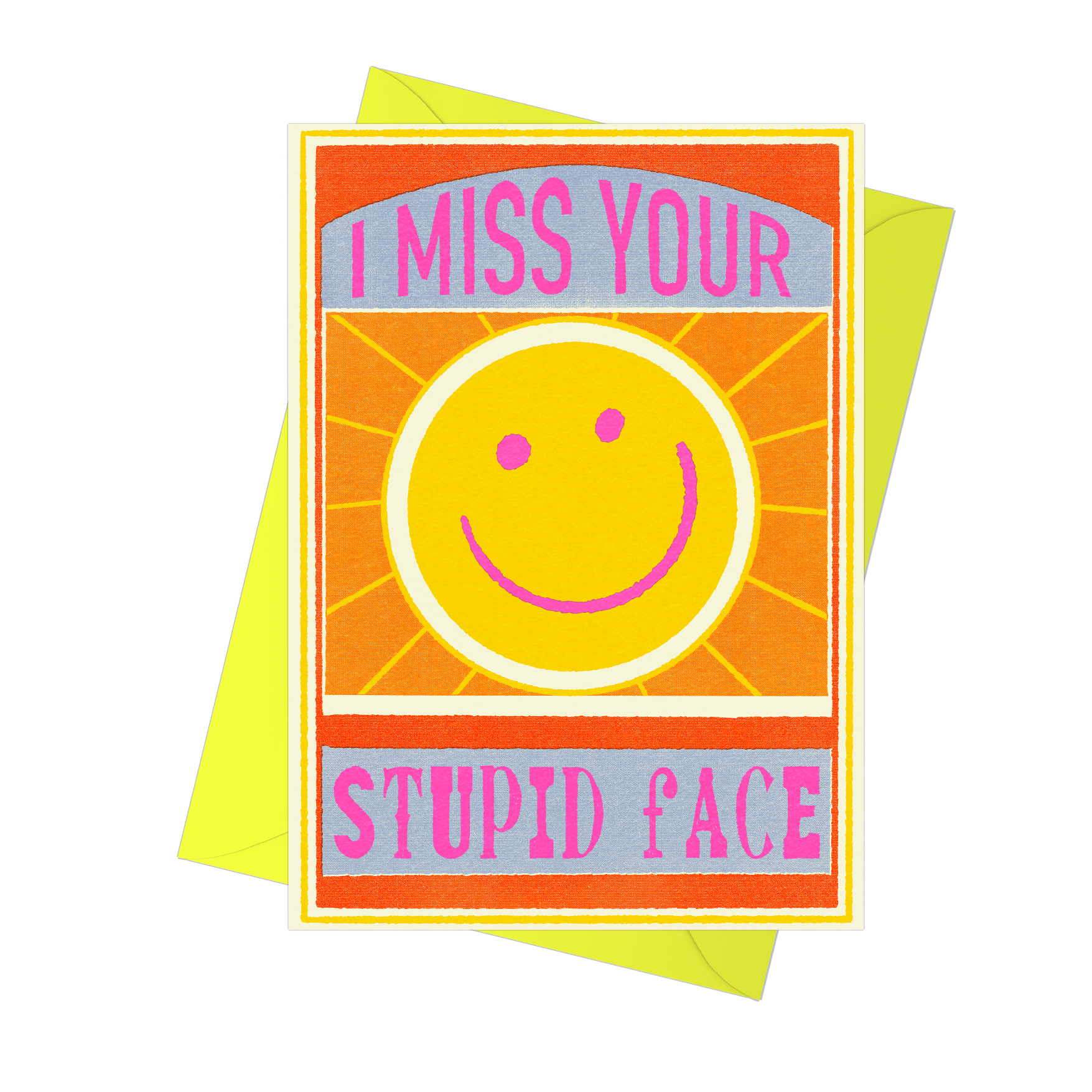 Miss Your Stupid Face Greeting Card | Thinking Of You | Love