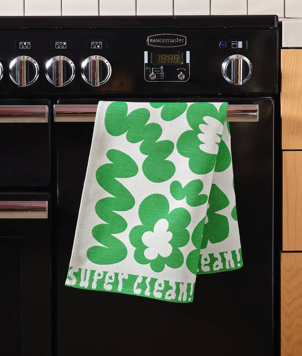 Tea Towel Super Clean Green