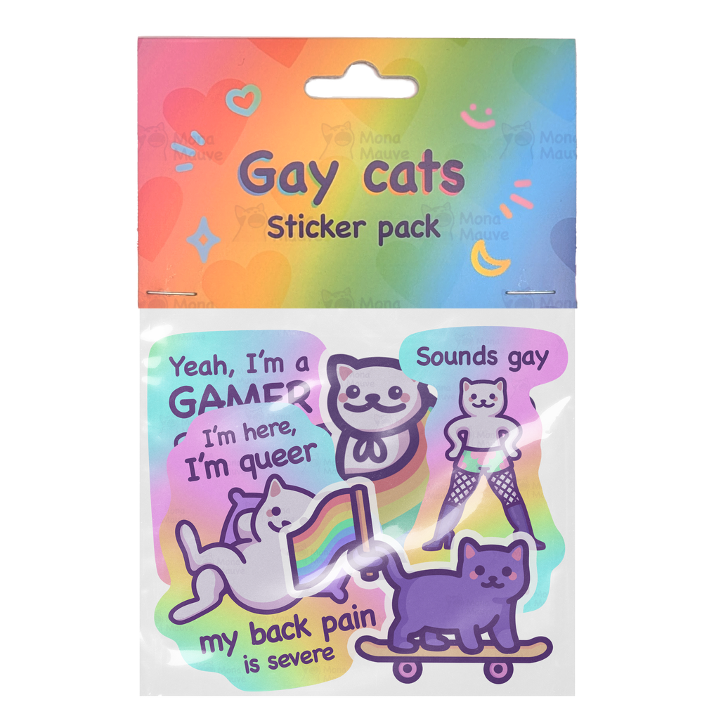 Gay Cats Sticker Pack | Vinyl Pride Stickers