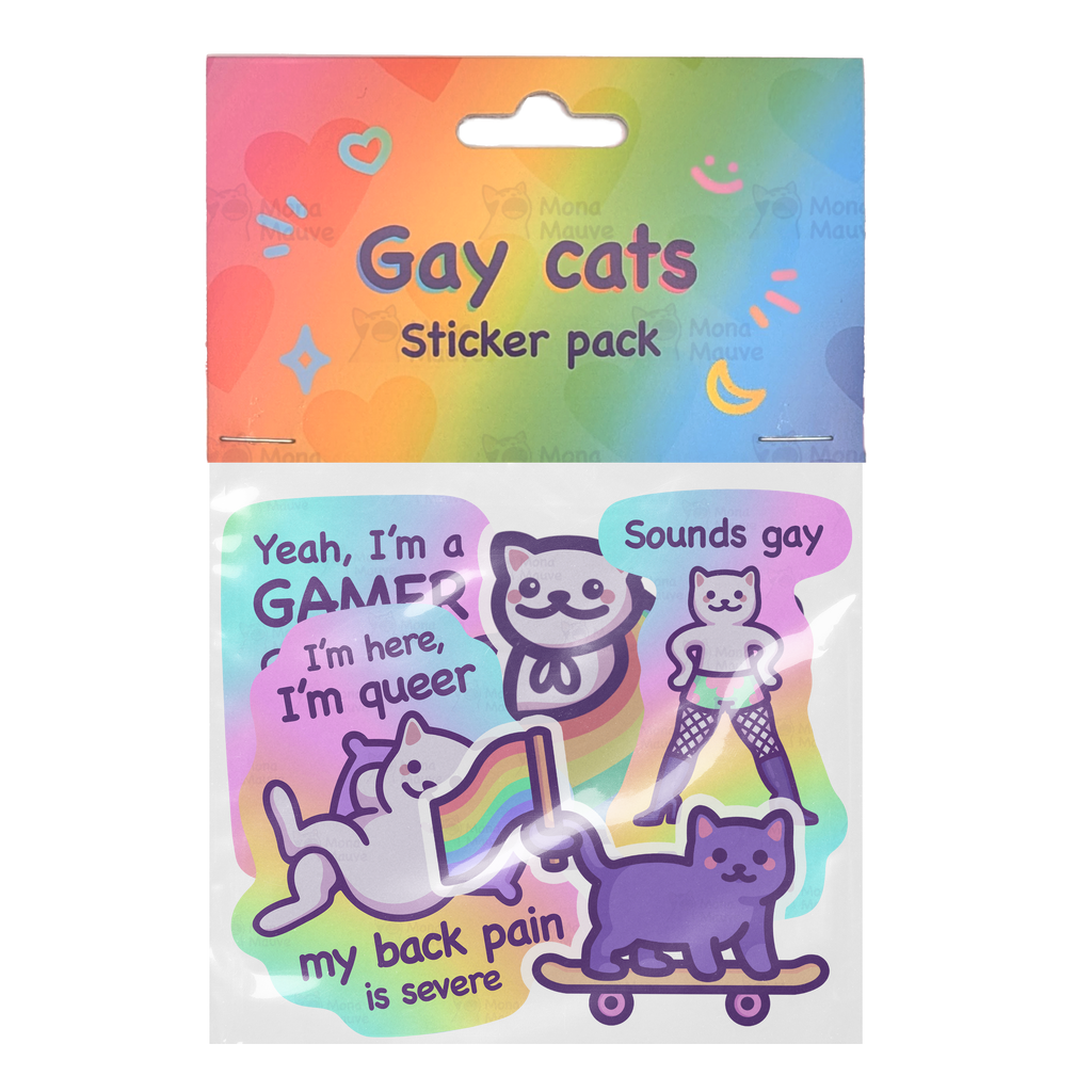 Gay Cats Sticker Pack | Vinyl Pride Stickers