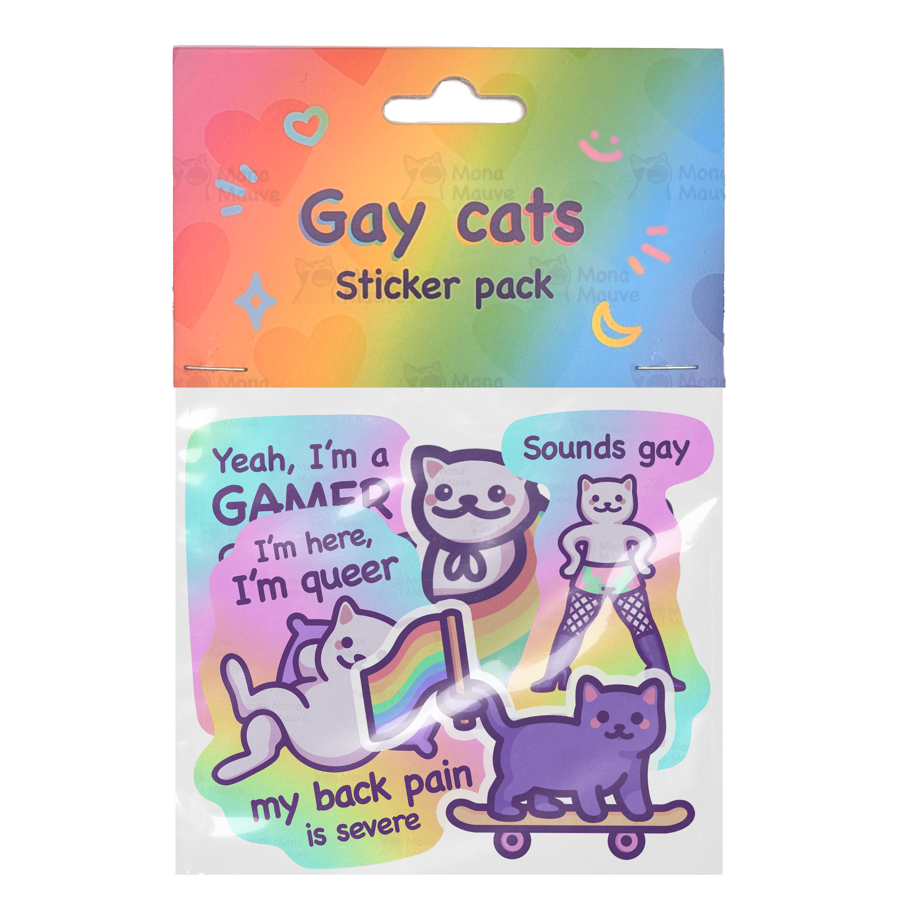 Gay Cats Sticker Pack | Vinyl Pride Stickers