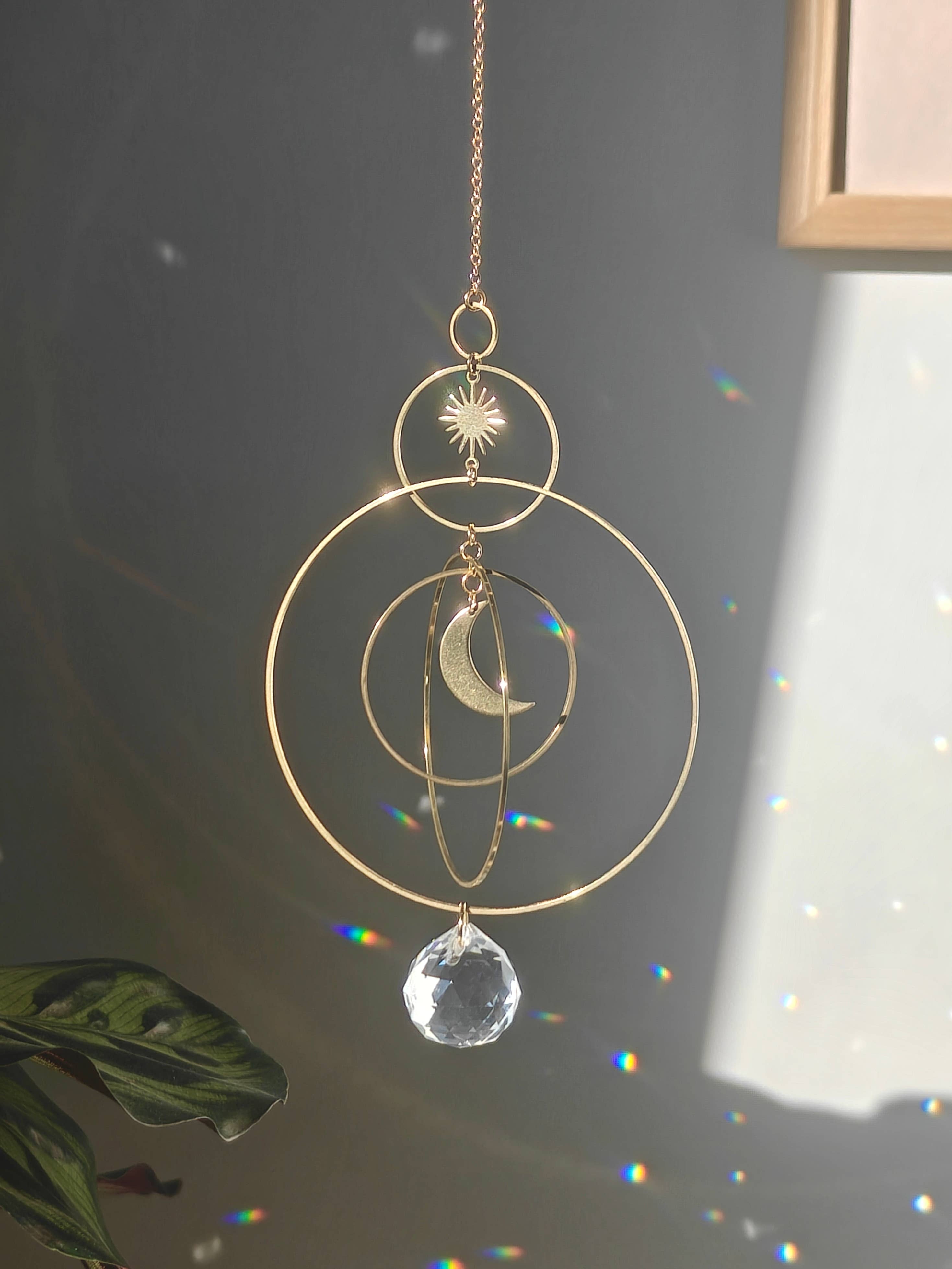 SERENA XL • Celestial suncatcher in brass and crystal