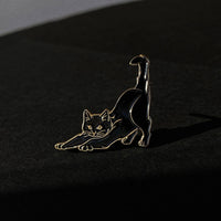 Enamel Pin "Stretching Cat"