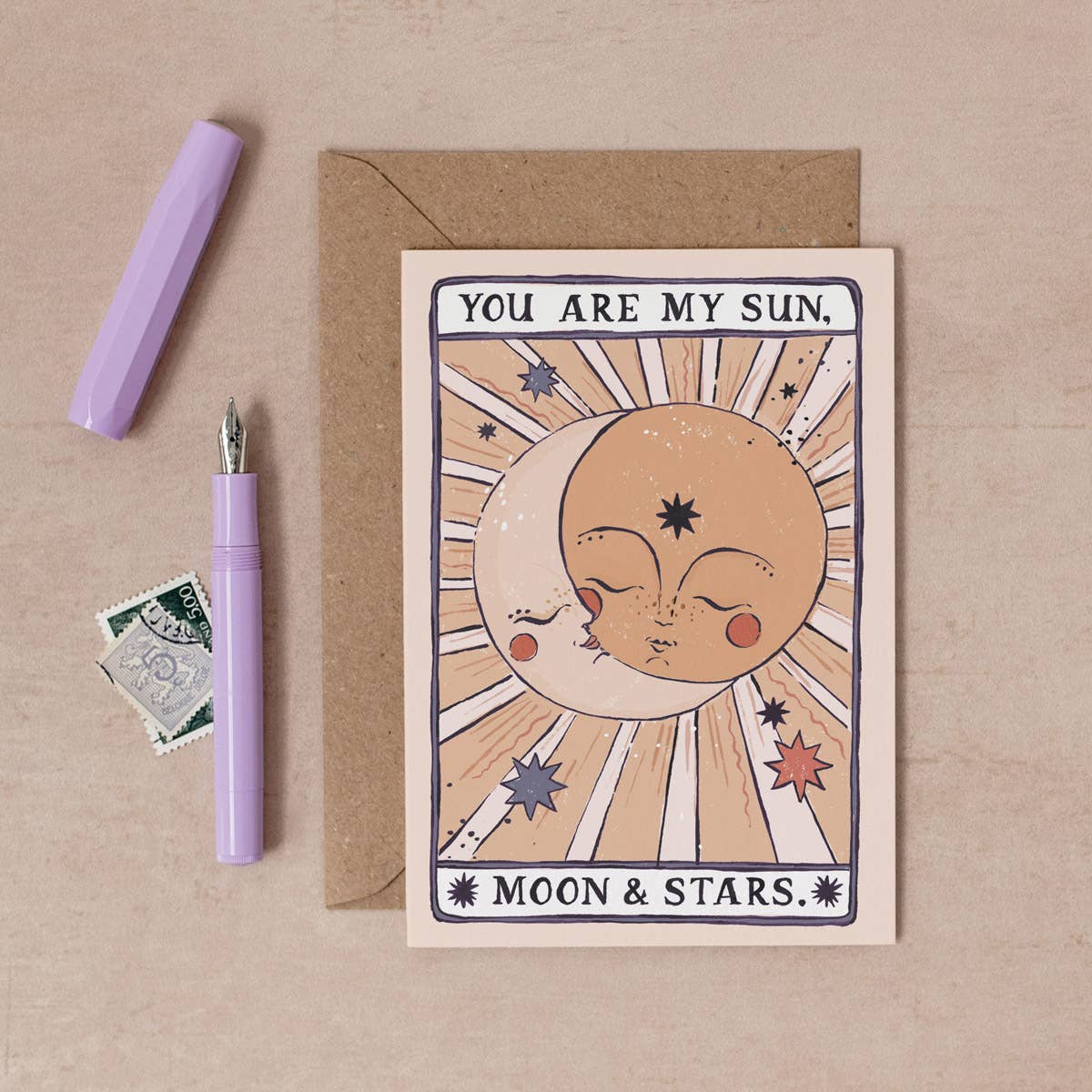 Card Sun, Moon & Stars