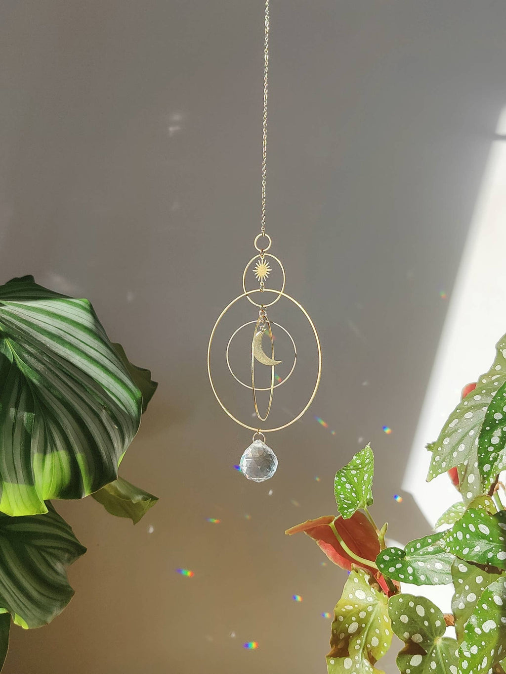 SERENA XL • Celestial suncatcher in brass and crystal