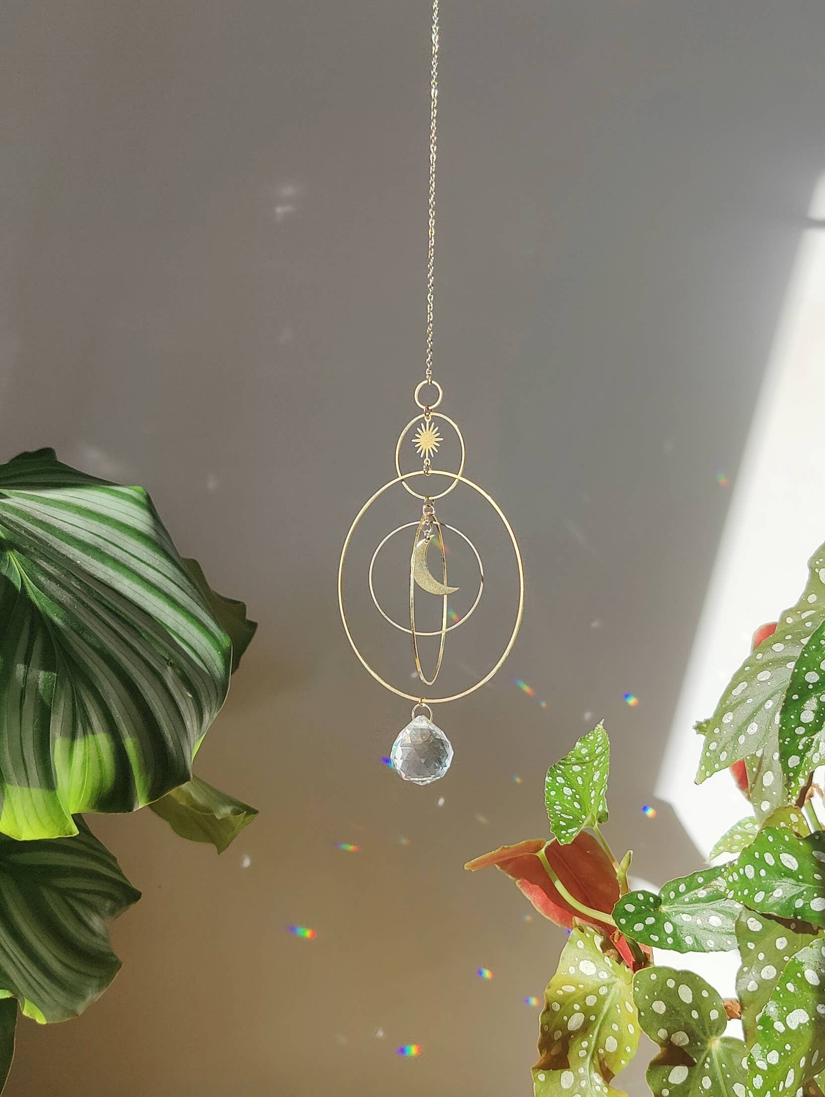 SERENA XL • Celestial suncatcher in brass and crystal