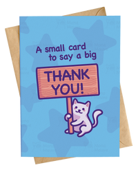 A Small Card to Say a Big Thank You | Cute Thank You Card