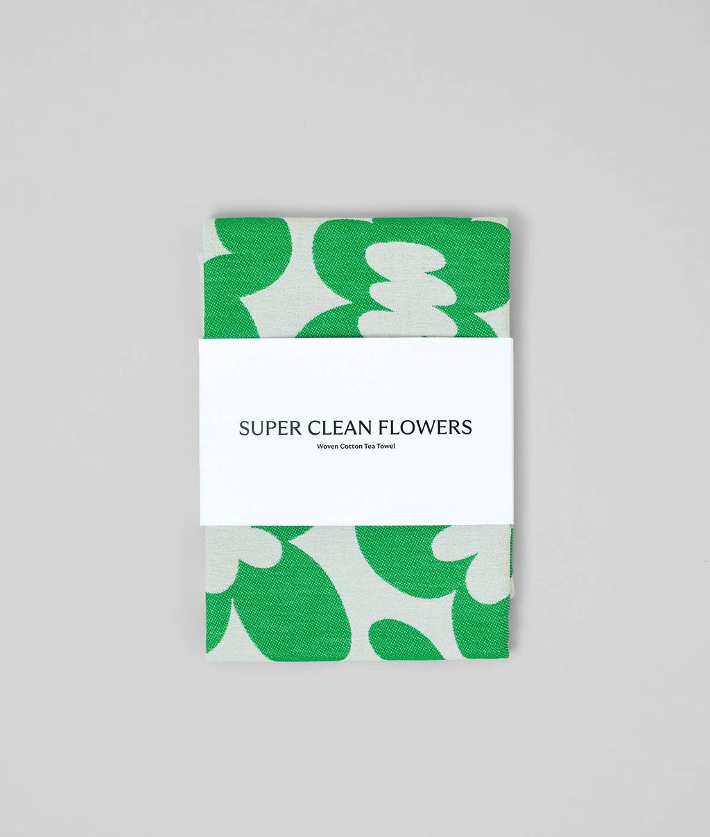 Tea Towel Super Clean Green