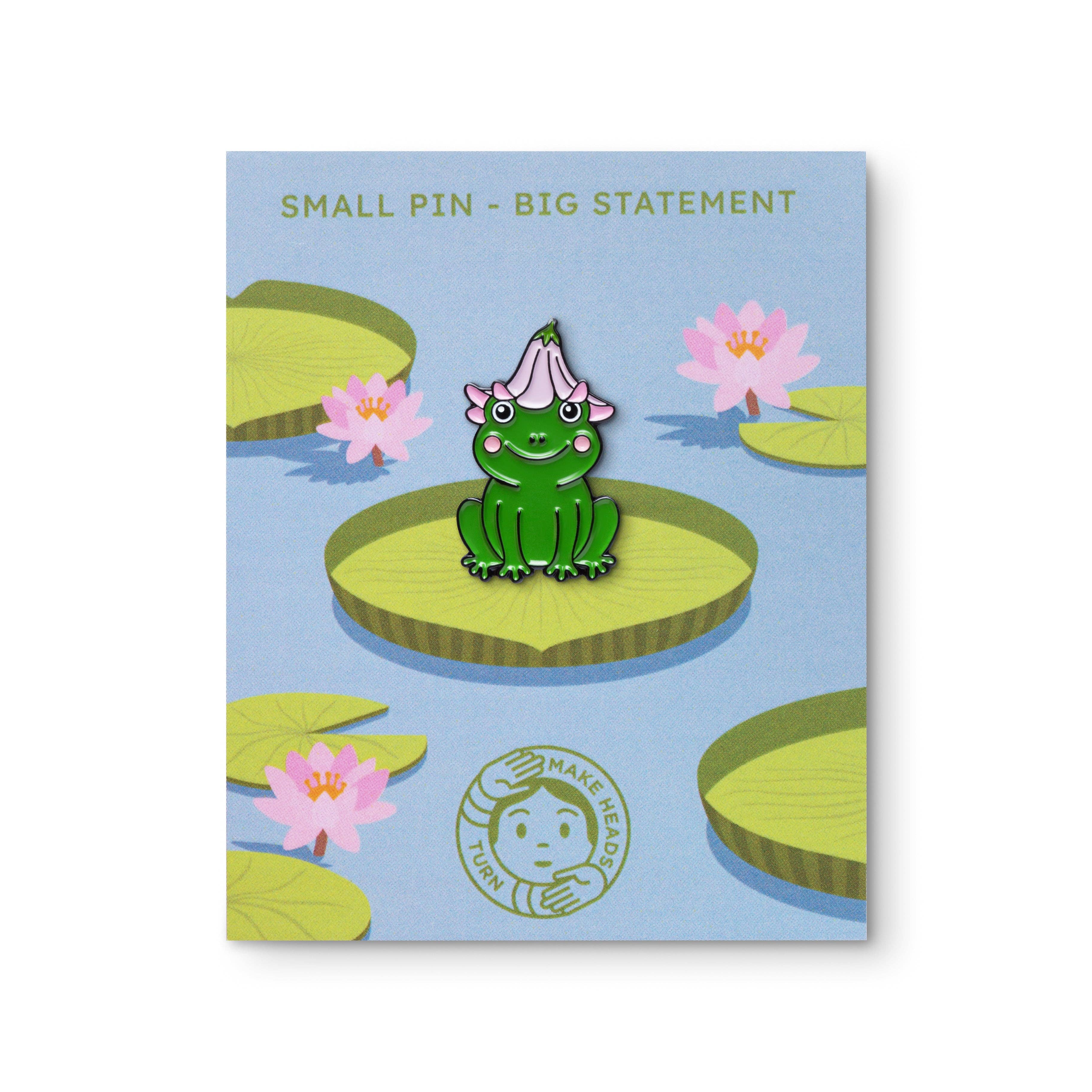 Enamel Pin "Frog With A Flower Hat"