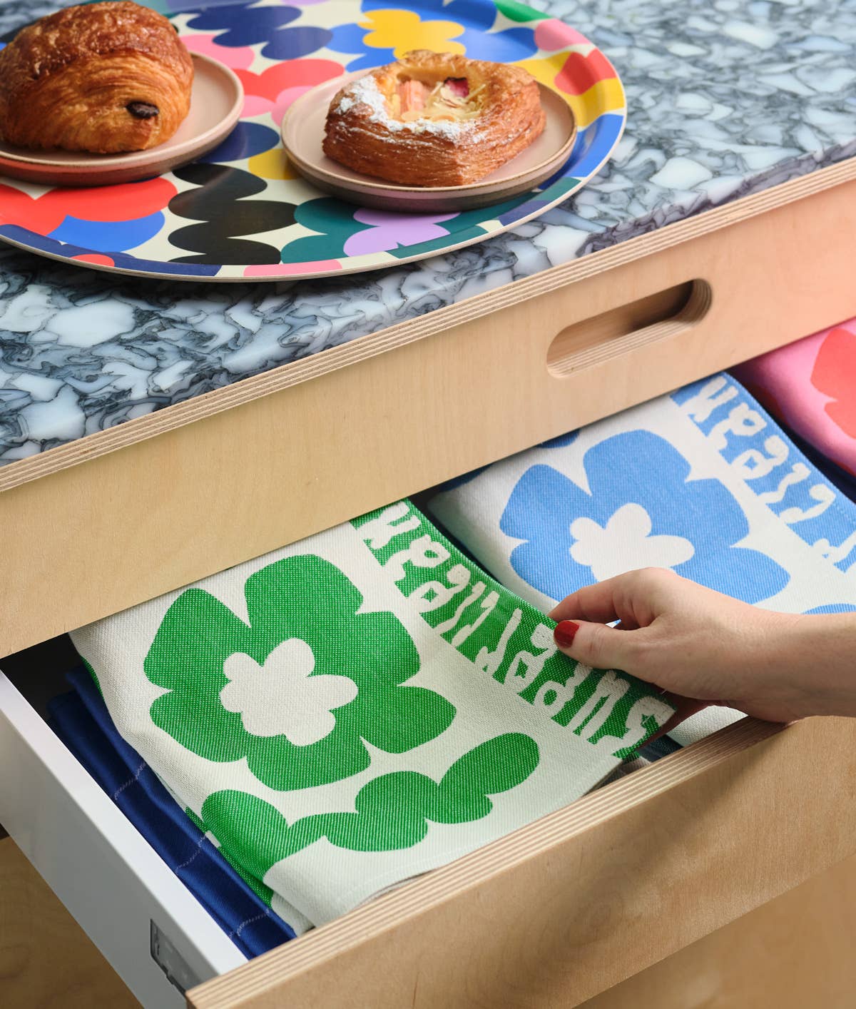 Tea Towel Super Clean Green