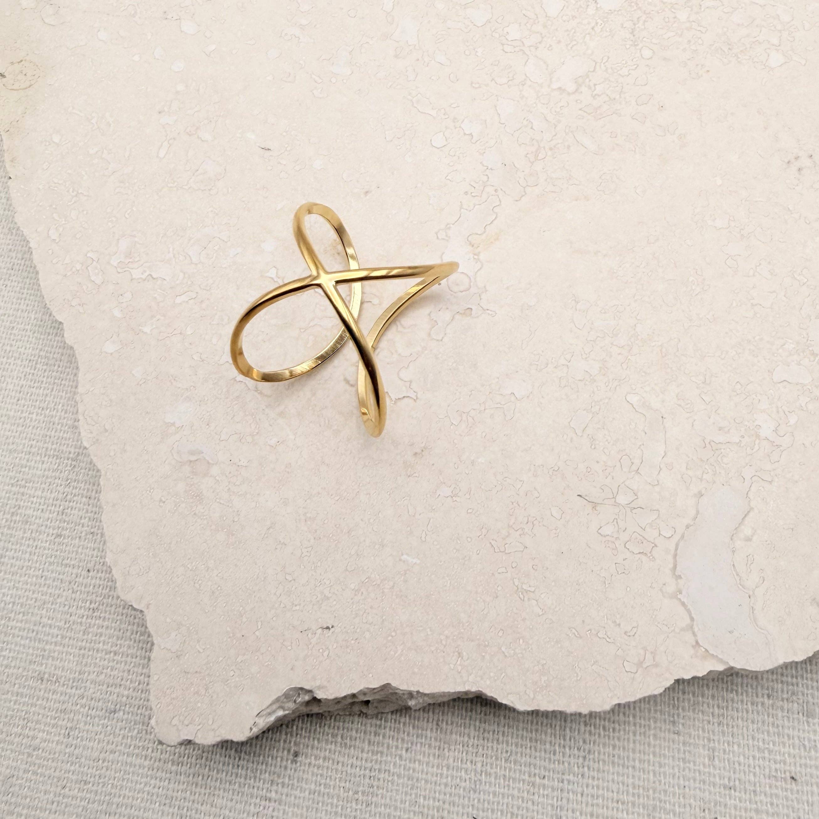 Everyday Adjustable Cross Ring